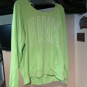 VS PINK Hoodie - Lime Green